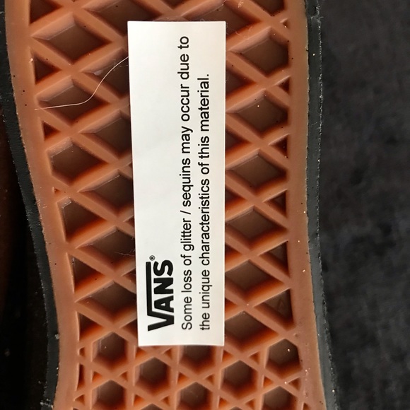 New VANS Kids Old Skool Shoes Party Glitter Black Rose Gold - Picture 6 of 16